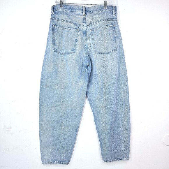 Old Navy Light Washed Extra HIgh Rise Balloon Barrel Denim Jeans - Picture 2 of 8